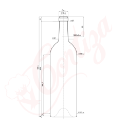 Desen Tehnic Sticlă Bordeaux Golia 3000mL