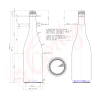 Desen Tehnic Sticlă Burgund NewLine BVS 750mL