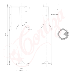 Desen Tehnic Sticlă Bordolese Sved 500mL